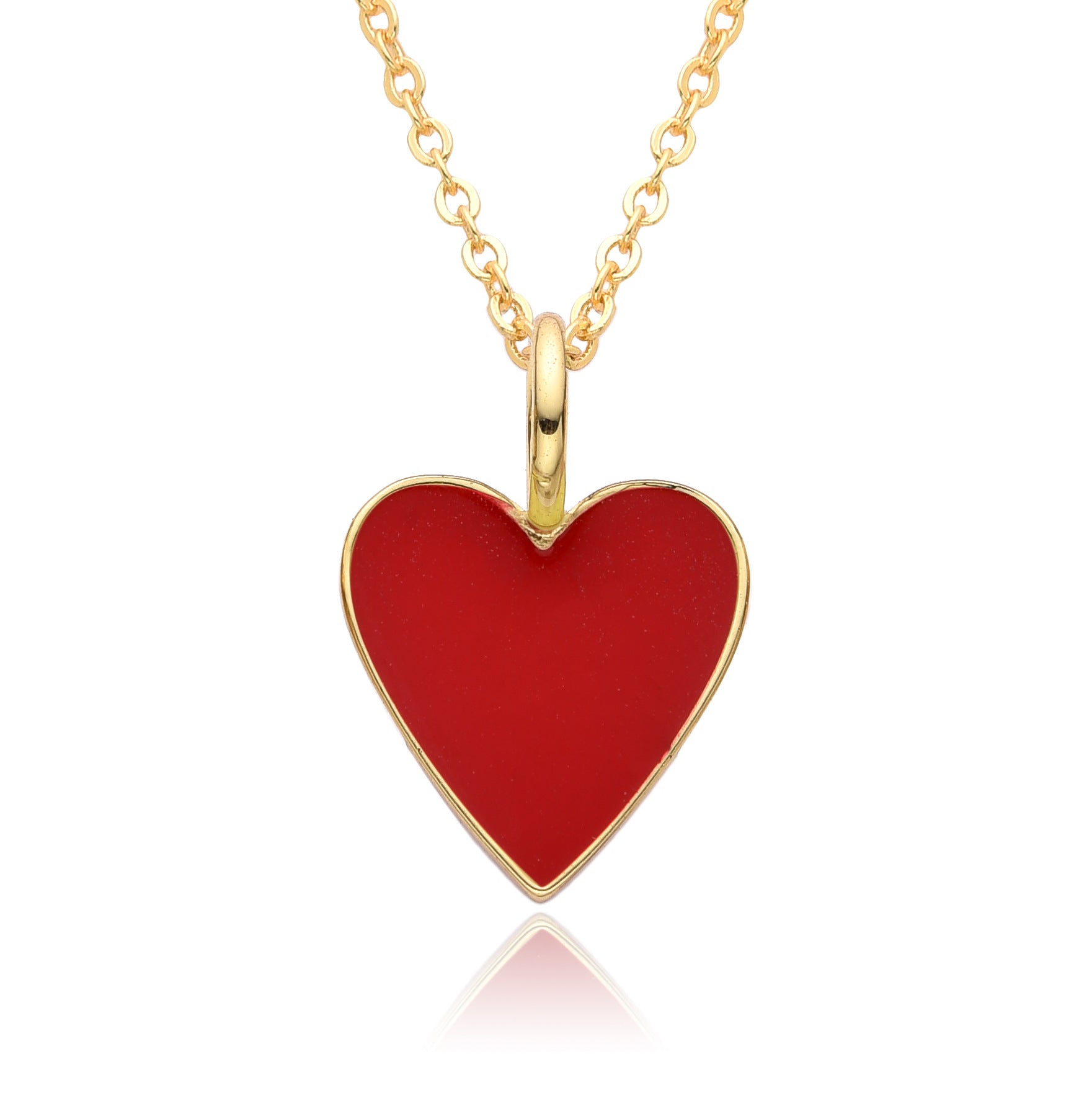 Wholesale Valentine's Day Love Oil Dripping Copper Plated 14K Real Gold Necklace